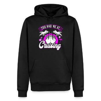 Bateau de croisière fille de vacances que vous avez eue - Sweat à capuche Premium bio Homme - noir - Devant - Nico (187cm)