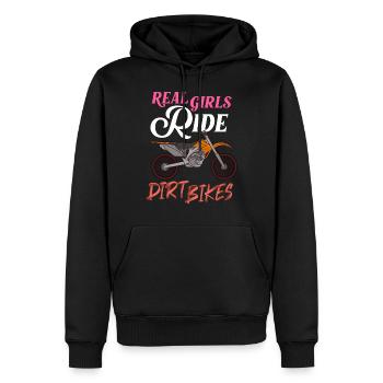 Dirt Bike Motocross Électrique Riding MX Rider - Sweat à capuche Premium bio Homme - noir - Devant - Nico (187cm)