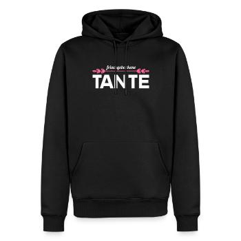 stolze frischgebackene Tante Nichte - Männer Premium Bio Hoodie - Schwarz - Vorne - Nico (187cm)