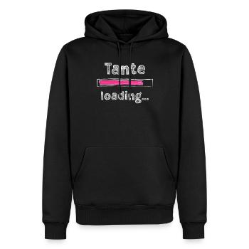 Tante 2023 loading Nichte Neffe Baby Tanten - Männer Premium Bio Hoodie - Schwarz - Vorne - Nico (187cm)