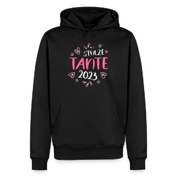 stolze frischgebackene Tante Nichte - Männer Premium Bio Hoodie - Schwarz - Vorne - Nico (187cm)