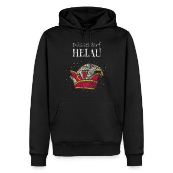 Narr Jeck Helau Düsseldorfer Karneval Kostümersatz - Männer Premium Bio Hoodie - Schwarz - Vorne - Nico (187cm)
