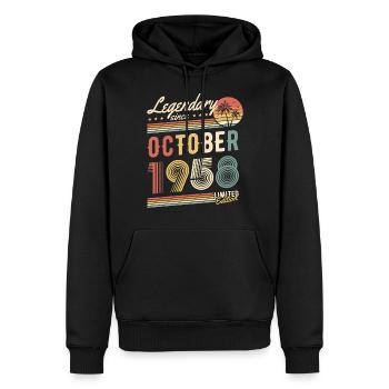 Legendary Since October 1958 Limited Edition - Männer Premium Bio Hoodie - Schwarz - Vorne - Nico (187cm)