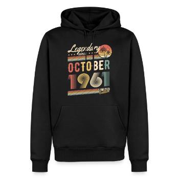 Legendary Since October 1961 Limited Edition - Männer Premium Bio Hoodie - Schwarz - Vorne - Nico (187cm)