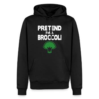 Pretend i'm a Broccoli - Männer Premium Bio Hoodie - Schwarz - Vorne - Nico (187cm)
