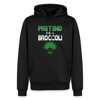 Pretend i'm a Broccoli - Männer Premium Bio Hoodie - Schwarz - Vorne - Nico (187cm)