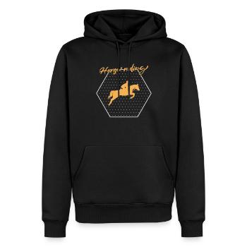 Pferde reiten - Männer Premium Bio Hoodie - Schwarz - Vorne - Nico (187cm)