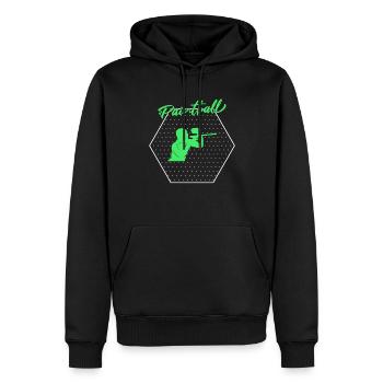Paintball - Sweat à capuche Premium bio Homme - noir - Devant - Nico (187cm)