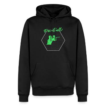 Paintball - Sweat à capuche Premium bio Homme - noir - Devant - Nico (187cm)