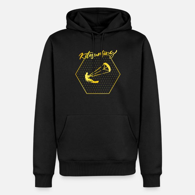Kite surfen - Männer Premium Bio Hoodie - Schwarz