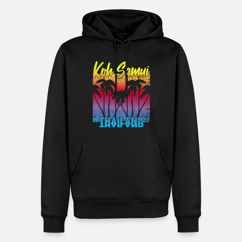 Koh Samui Thaïlande - Sweat à capuche Premium bio Homme - noir