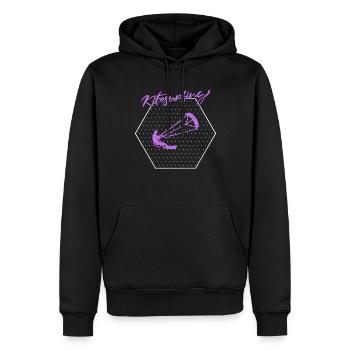 Kite surfen - Männer Premium Bio Hoodie - Schwarz - Vorne - Nico (187cm)