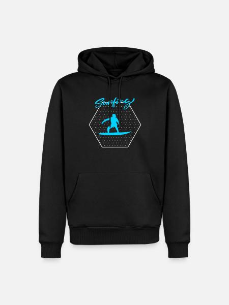 Surfing - Men’s Premium Organic Hoodie - black