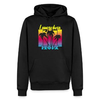 Lampedusa Italy - Männer Premium Bio Hoodie - Schwarz - Vorne - Nico (187cm)
