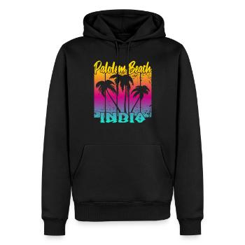 Palolem Beach India - Männer Premium Bio Hoodie - Schwarz - Vorne - Nico (187cm)