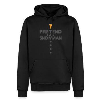 Pretend i'm a snowman - Männer Premium Bio Hoodie - Schwarz - Vorne - Nico (187cm)