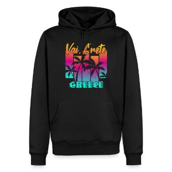 Vai Crete Greece - Männer Premium Bio Hoodie - Schwarz - Vorne - Nico (187cm)
