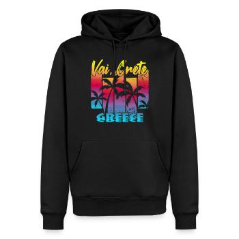 Vai Crete Greece - Männer Premium Bio Hoodie - Schwarz - Vorne - Nico (187cm)