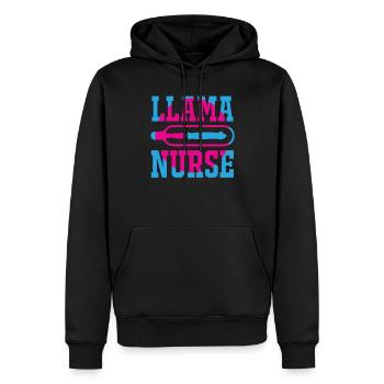 INFIRMIÈRE Aide-soignante - Sweat à capuche Premium bio Homme - noir - Devant - Nico (187cm)