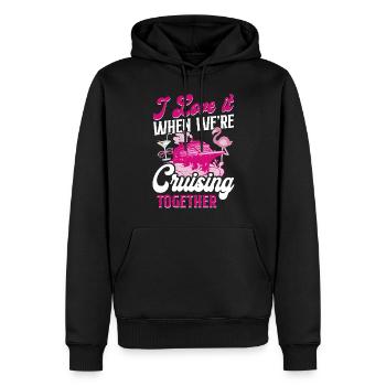 Bateau de croisière Vacances Amis - Sweat à capuche Premium bio Homme - noir - Devant - Nico (187cm)