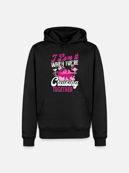 Bateau de croisière Vacances Amis - Sweat à capuche Premium bio Homme - noir