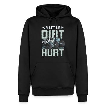 Un peu de saleté ne fait jamais de mal aux monster trucks - Sweat à capuche Premium bio Homme - noir - Devant - Nico (187cm)
