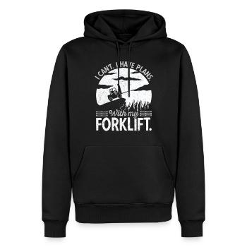 Forklift driver Forklift forklift driver Warehouseman - Men’s Premium Organic Hoodie - black - Front - Nico (187cm)