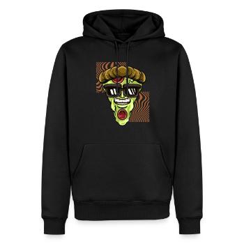 Halloween Kostüm Pizza Spooky Skull Zombie - Männer Premium Bio Hoodie - Schwarz - Vorne - Nico (187cm)