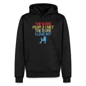 Cadeau de propriétaire de chien caniche - Sweat à capuche Premium bio Homme - noir - Devant - Nico (187cm)