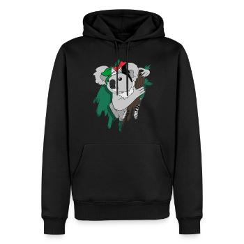Palestine - Sweat à capuche Premium bio Homme - noir - Devant - Nico (187cm)