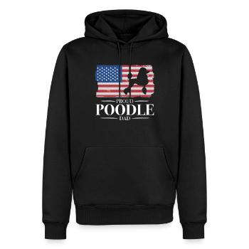 Cadeau de propriétaire de chien caniche - Sweat à capuche Premium bio Homme - noir - Devant - Nico (187cm)