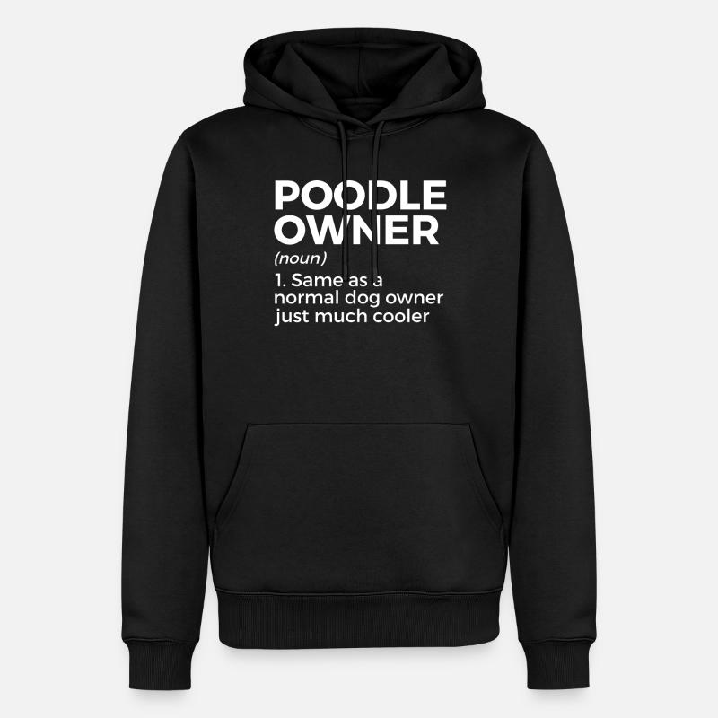 Pudel Hundebesitzer Geschenk - Männer Premium Bio Hoodie - Schwarz
