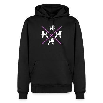 Cadeau de propriétaire de chien caniche - Sweat à capuche Premium bio Homme - noir - Devant - Nico (187cm)