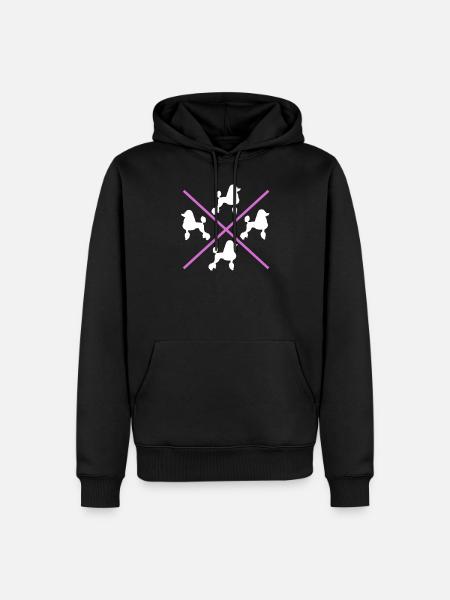Pudel Hundebesitzer Geschenk - Männer Premium Bio Hoodie - Schwarz