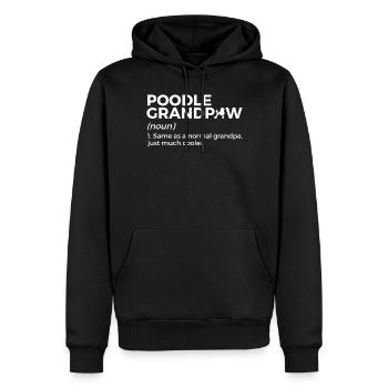Cadeau pour propriétaire de chien caniche - Sweat à capuche Premium bio Homme - noir - Devant - Nico (187cm)