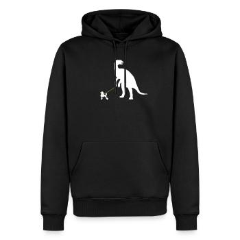 Cadeau pour propriétaire de chien caniche - Sweat à capuche Premium bio Homme - noir - Devant - Nico (187cm)