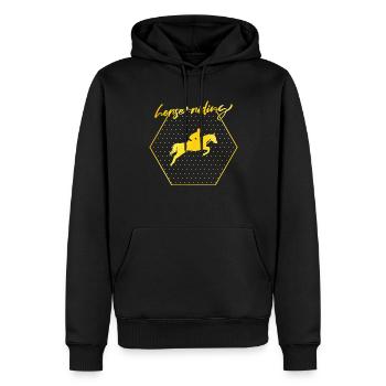 Pferde Reiten - Männer Premium Bio Hoodie - Schwarz - Vorne - Nico (187cm)