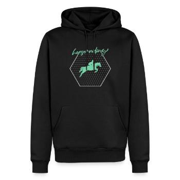 Pferde Reiten - Männer Premium Bio Hoodie - Schwarz - Vorne - Nico (187cm)