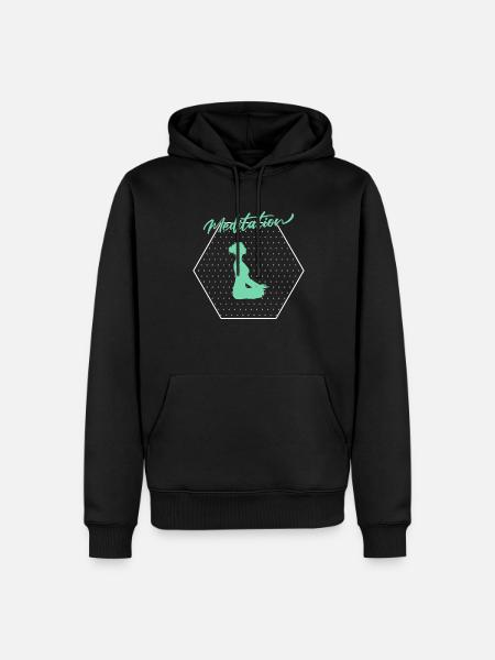 Meditation - Men’s Premium Organic Hoodie - black