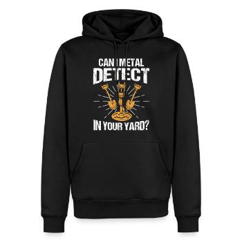 Dirt Fishing - Can I Detect In Your Yard - Männer Premium Bio Hoodie - Schwarz - Vorne - Nico (187cm)
