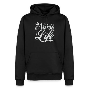 Krankenschwester Leben - Männer Premium Bio Hoodie - Schwarz - Vorne - Nico (187cm)