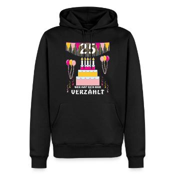GEBURTSTAG 25 - Männer Premium Bio Hoodie - Schwarz - Vorne - Nico (187cm)