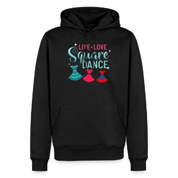 Square Dance Musik Caller Volkstanz Tänzer Usa - Männer Premium Bio Hoodie - Schwarz - Vorne - Nico (187cm)