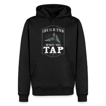 Stepptanz Anfänger Schuhe Musik lernen Tänzer - Männer Premium Bio Hoodie - Schwarz - Vorne - Nico (187cm)