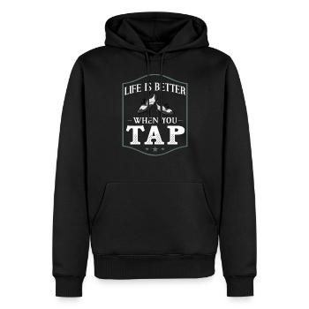 Stepptanz Anfänger Schuhe Musik lernen Tänzer - Männer Premium Bio Hoodie - Schwarz - Vorne - Nico (187cm)