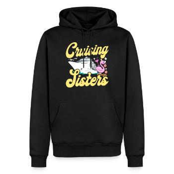 Bateau de croisière Vacances Sœur Fille - Sweat à capuche Premium bio Homme - noir - Devant - Nico (187cm)