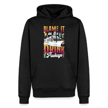 Forfait boisson de vacances pour bateaux de croisière - Sweat à capuche Premium bio Homme - noir - Devant - Nico (187cm)