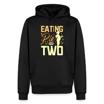 Manger de la tarte pour deux - Sweat à capuche Premium bio Homme - noir - Devant - Nico (187cm)