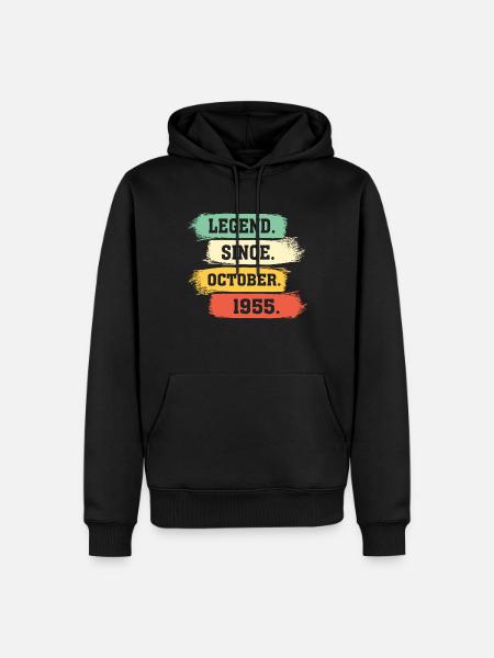Legend since October 1955 - Männer Premium Bio Hoodie - Schwarz