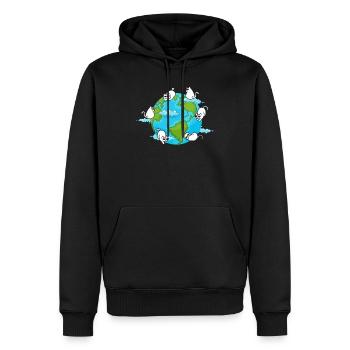 Lustige Katze Meme für Katzenliebhaber Cute Cats I - Männer Premium Bio Hoodie - Schwarz - Vorne - Nico (187cm)